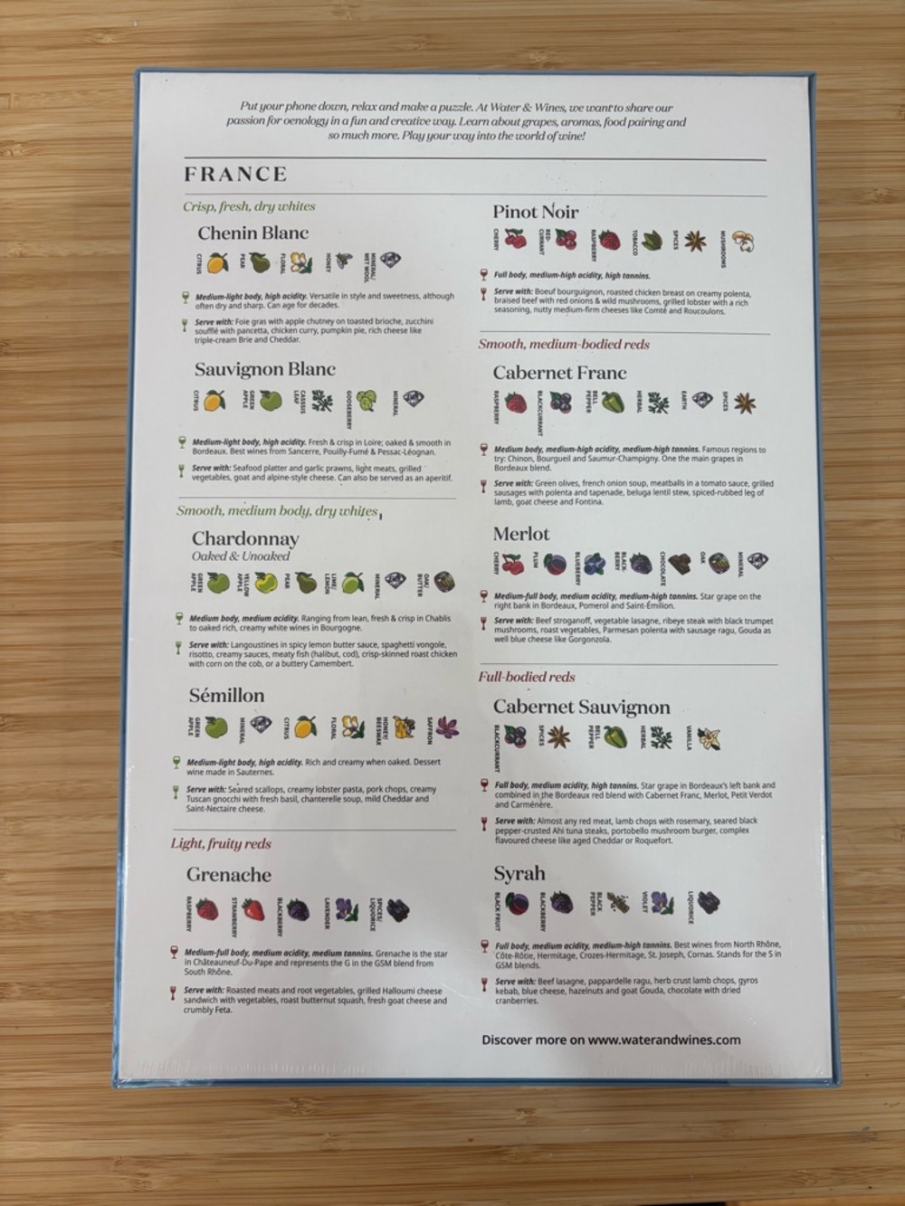 Brand New France 1000 Wine Puzzle - Multi-Color Illustrated Map - Picture 2 of 2